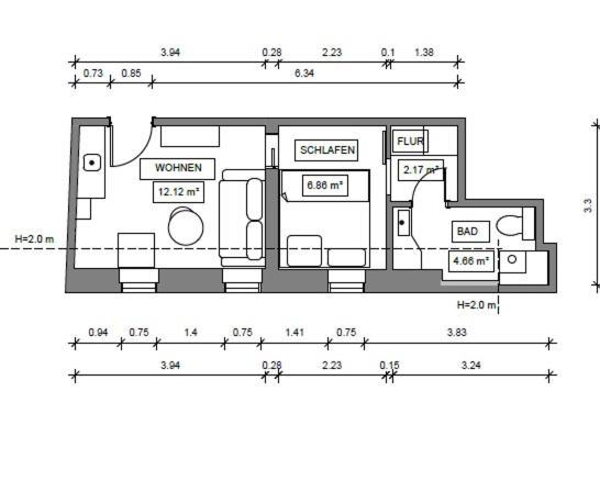 נורדרני Haus Bielefeld Ferienwohnung 33A מראה חיצוני תמונה